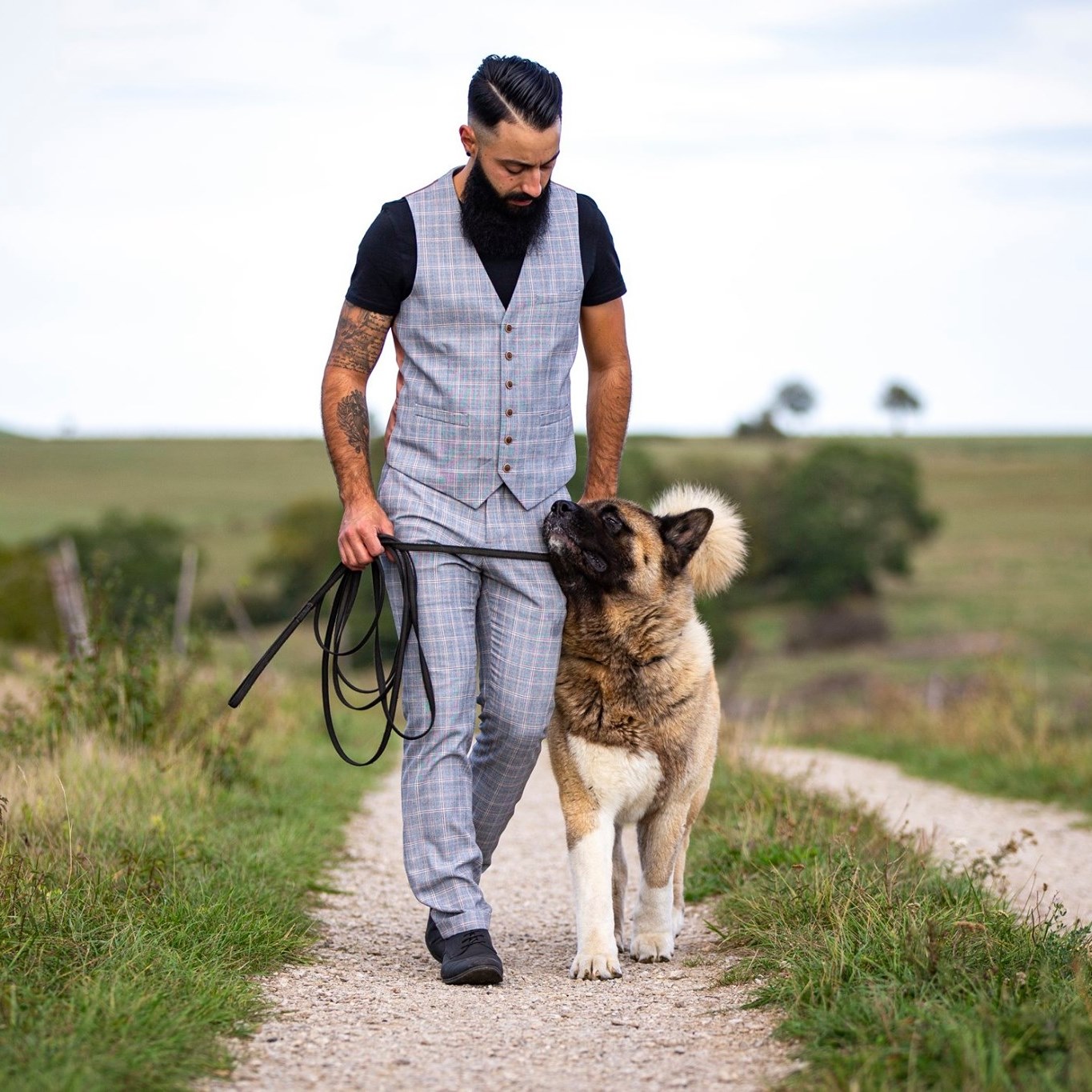 Geoffrey Martins avec un chien